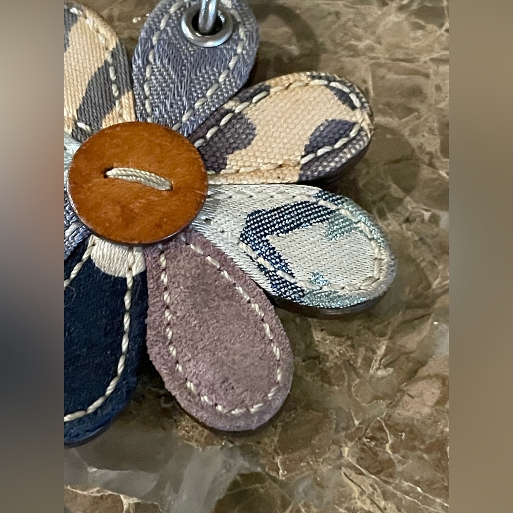 Coach Y2k Patchwork Blue Multicolor Daisy Floral … - image 3